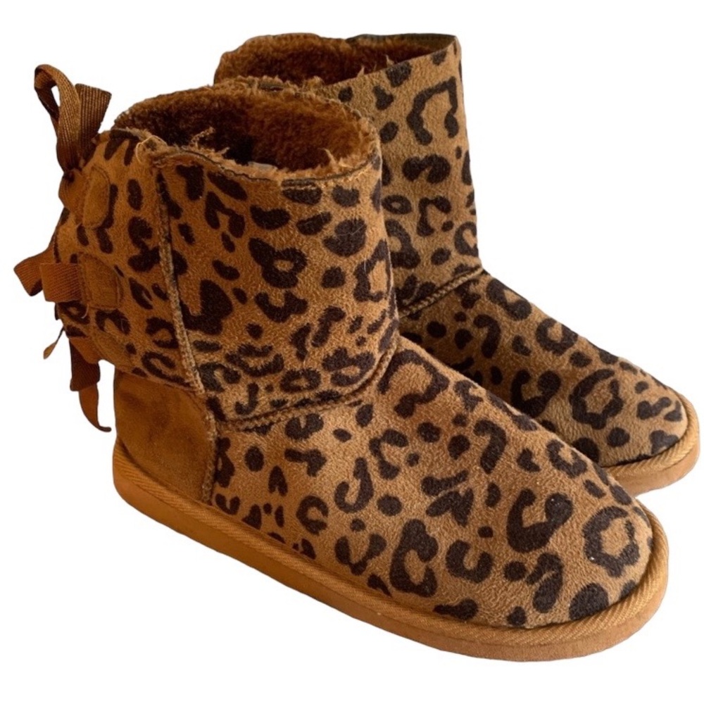 SOS Shoes of Soul Cheetah Leopard Fleece Animal Print Lined Boots woman’s 8